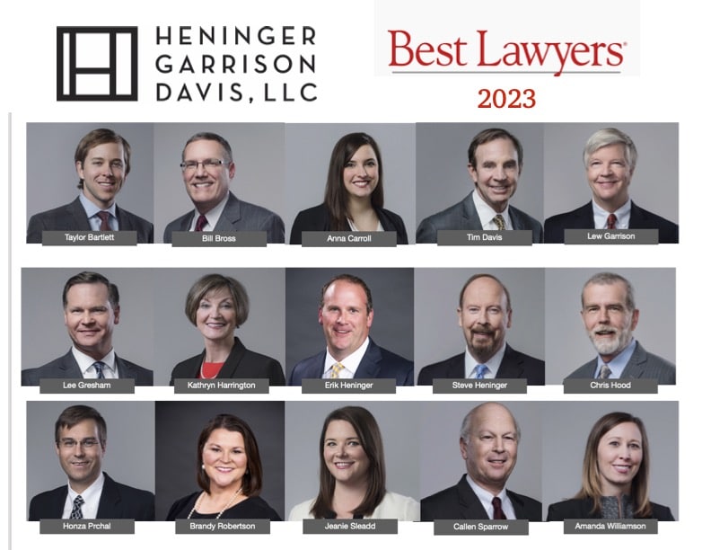 15 Heninger, Garrison & Davis, LLC Lawyers Named to 2023 Best Lawyers® List