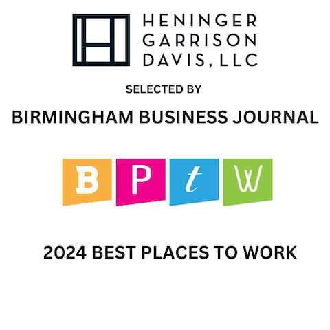 Heninger Garrison Davis Selected as Honoree for 2024 Best Places to Work in Birmingham