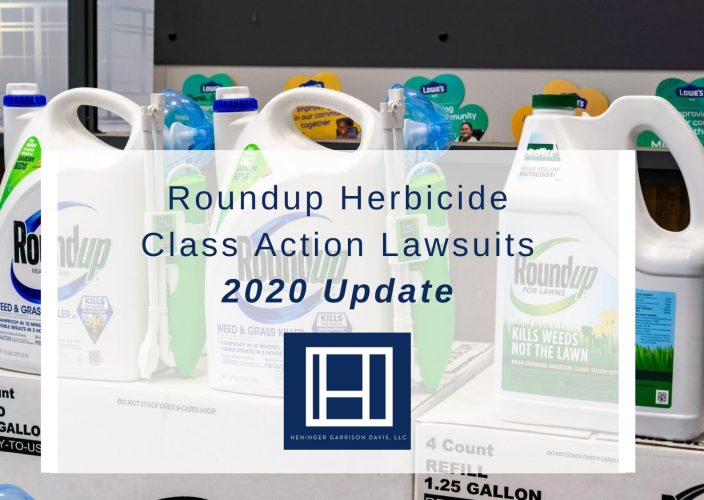 promo that reads Roundup Herbicide Class Action Lawsuits - 2020 Update