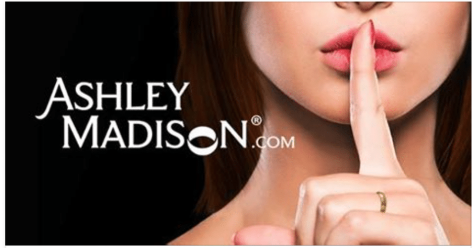 photo from ashleymadion.com website of women putting finger to her lips