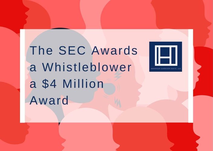 The SEC Awards a Whistleblower a $4 Million Award