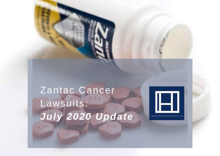 promo image that says zantac cancer lawsuits july 2020 update