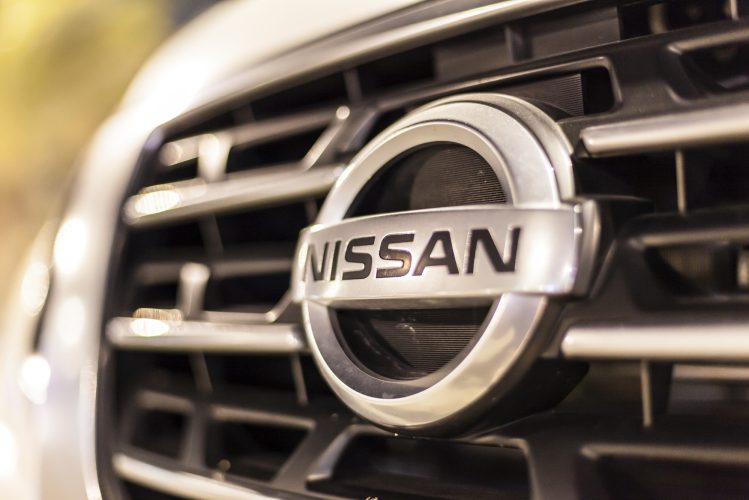 Nissan logo on a car